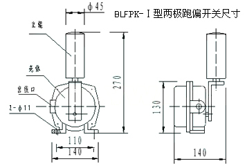 礦用本安型PK1-2B-W皮帶跑偏開關_跑偏開關化工廠跑偏開關銷售
