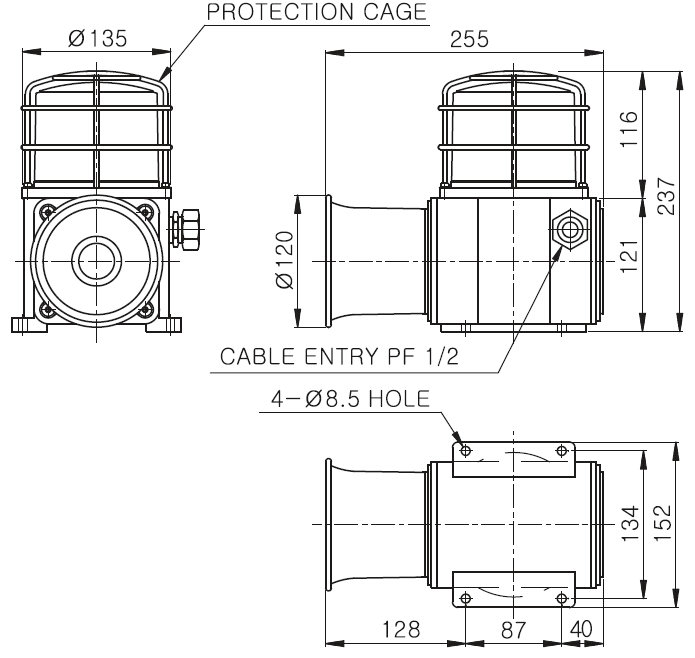 HSL-135和HL-135聲光報警器_防爆聲光報警器聲光報警裝置圖片